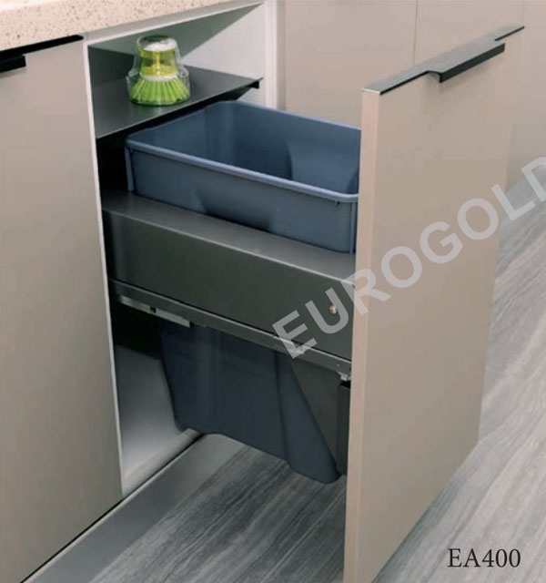 Thùng rác âm tủ giảm chấn cao cấp Eurogold ERA400 - tủ 40cm - ảnh 2