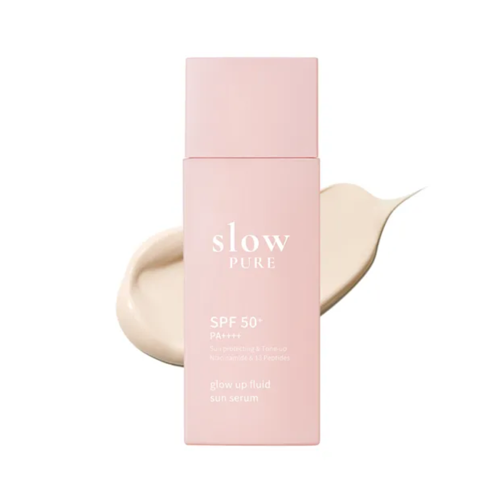 Kem Chống Nắng Nâng Tone Chứa Niacinamide & 13 Loại Peptide Slowpure Glow Up Fluid Sun Serum Serene Space Sản Phẩm Chính Hãng