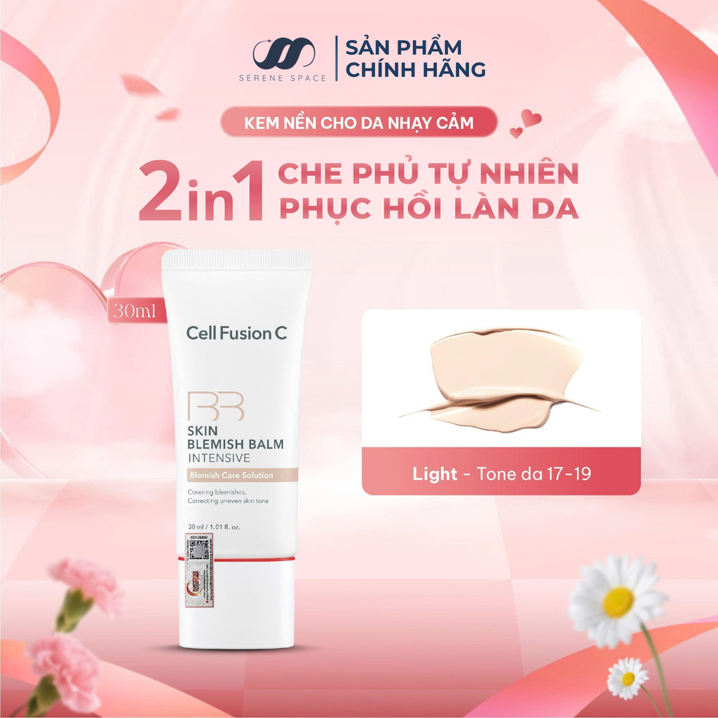 Kem Nền Che Khuyết Điểm Phục Hồi Da Nhạy Cảm & Tổn Thương Cell Fusion C Skin Blemish Balm Intensive Serene Space Sản Phẩm Chính Hãng