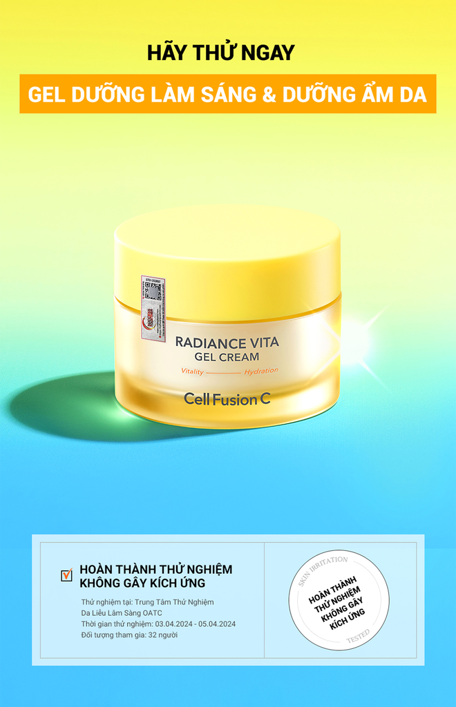 Gel Dưỡng Làm Sáng & Dưỡng Ẩm Cell Fusion C Radiance Vita Gel Cream Serene Space Sản Phẩm Chính Hãng