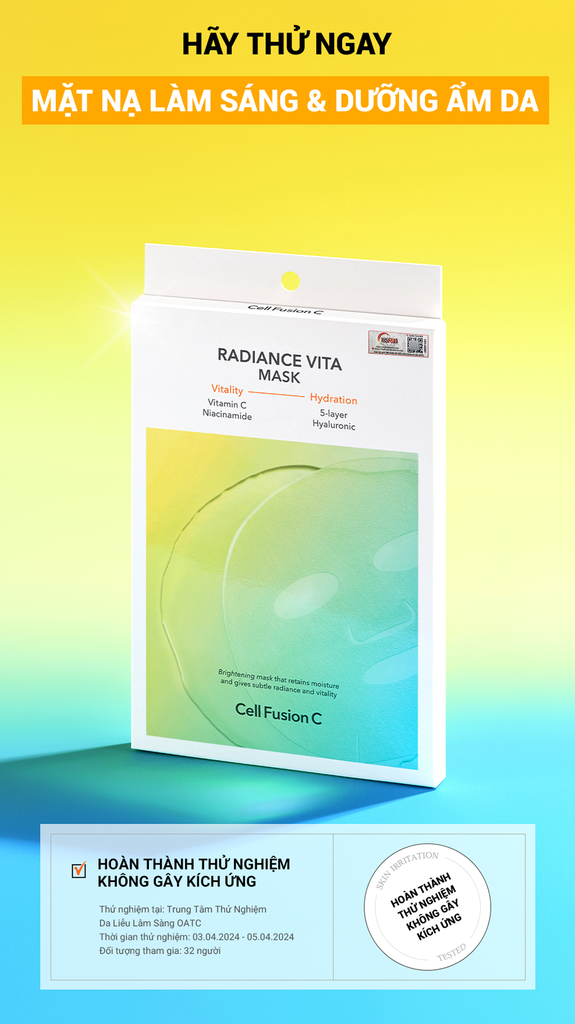 Mặt Nạ Làm Sáng & Dưỡng Ẩm Da Cell Fusion C Radiance Vita Mask Serene Space Sản Phẩm Chính Hãng