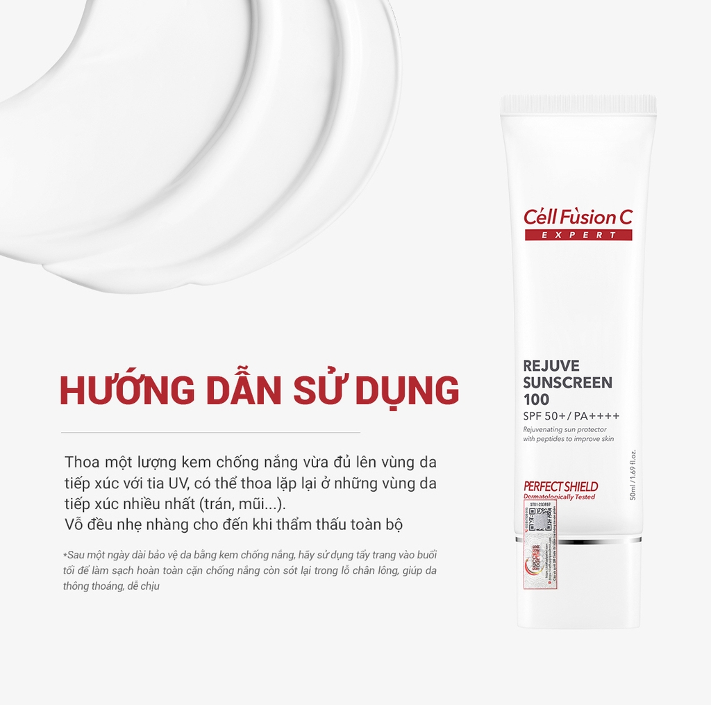 [Combo 50ml+50ml] Kem Chống Nắng Bảo Vệ, Tái Tạo Da Cell Fusion C Expert Rejuve Sunscreen 100 SPF50+/ PA++++ Serene Space Sản Phẩm Chính Hãng