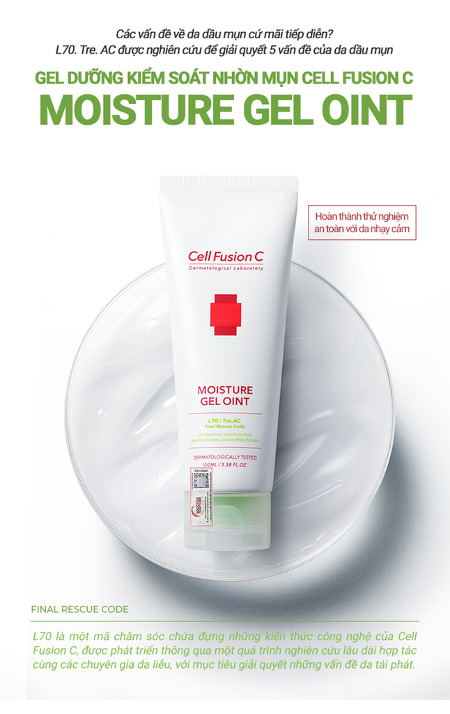 Gel Dưỡng Da Cân Bằng Dầu & Ẩm Cho Da Dầu Mụn Cell Fusion C Tre.AC Moisture Gel Oint Serene Space Sản Phẩm Chính Hãng