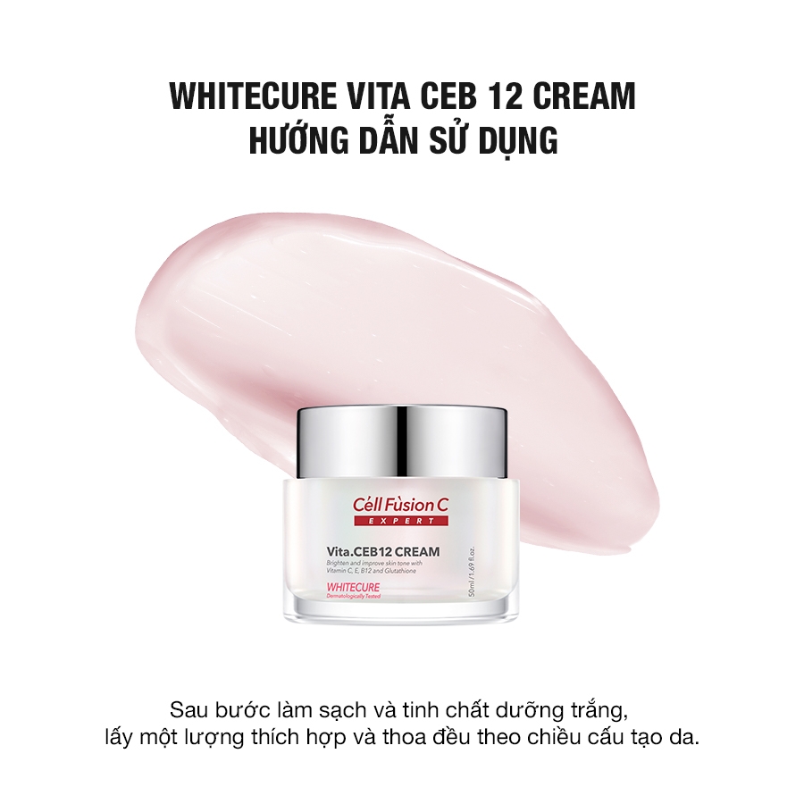 Kem Dưỡng Trắng Mờ Thâm & Sáng Da Đều Màu Cell Fusion C Expert Whitecure Vita.CEB12 Cream Serene Space Sản Phẩm Chính Hãng
