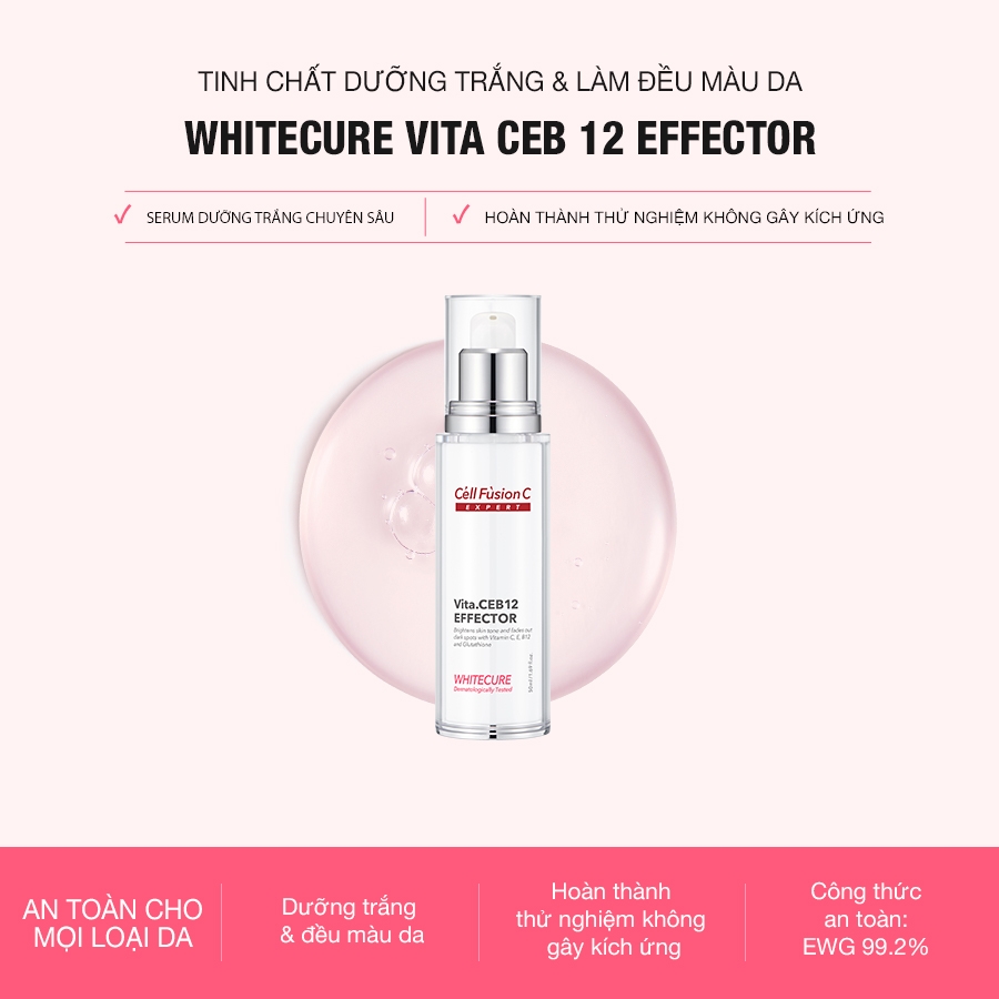 Tinh Chất Dưỡng Trắng Mờ Thâm & Sáng Da Đều Màu Cell Fusion C Expert Whitecure Vita.CEB12 Effector Serene Space Sản Phẩm Chính Hãng