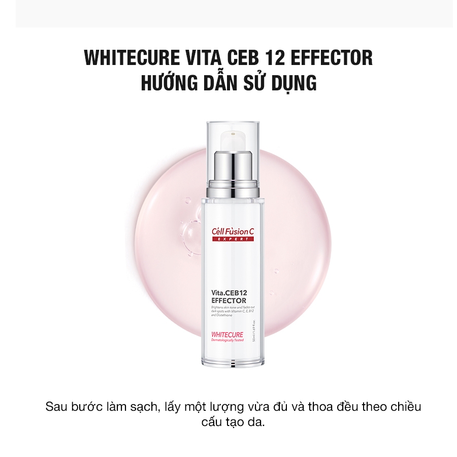 Tinh Chất Dưỡng Trắng Mờ Thâm & Sáng Da Đều Màu Cell Fusion C Expert Whitecure Vita.CEB12 Effector Serene Space Sản Phẩm Chính Hãng