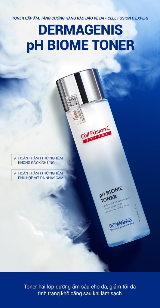 Toner Cấp Ẩm & Tăng Cường Hàng Rào Bảo Vệ Da Cell Fusion C Expert Dermagenis pH Biome Toner Serene Space Sản Phẩm Chính Hãng