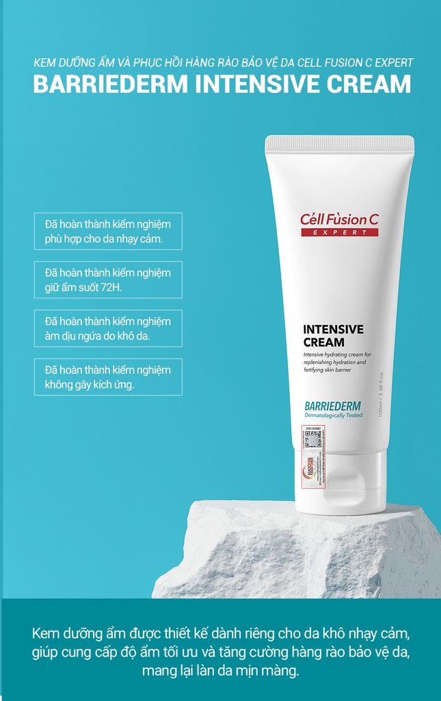 Kem Dưỡng Ẩm & Phục Hồi Hàng Rào Bảo Vệ Da Cell Fusion C Expert Barriederm Intensive Cream Serene Space Sản Phẩm Chính Hãng