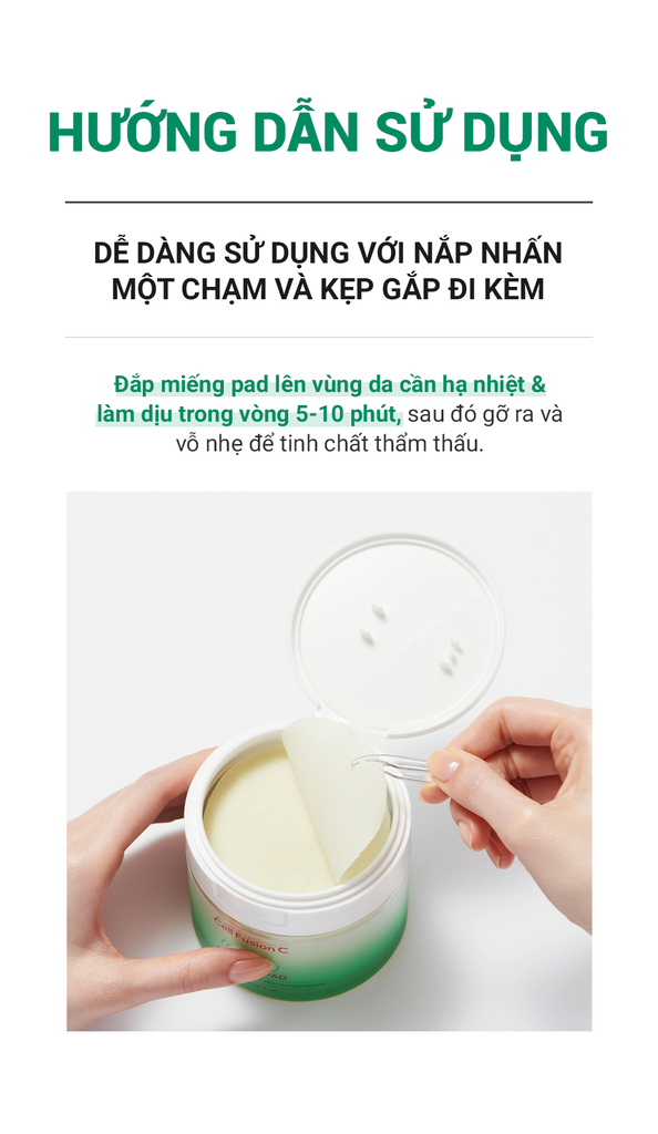 Toner Pad Rau Má Làm Lạnh Hạ Nhiệt -5 Độ Giảm Mụn & Làm Dịu Da Ửng Đỏ Cháy Nắng Cell Fusion C Cica Cooling Pad Serene Space Sản Phẩm Chính Hãng
