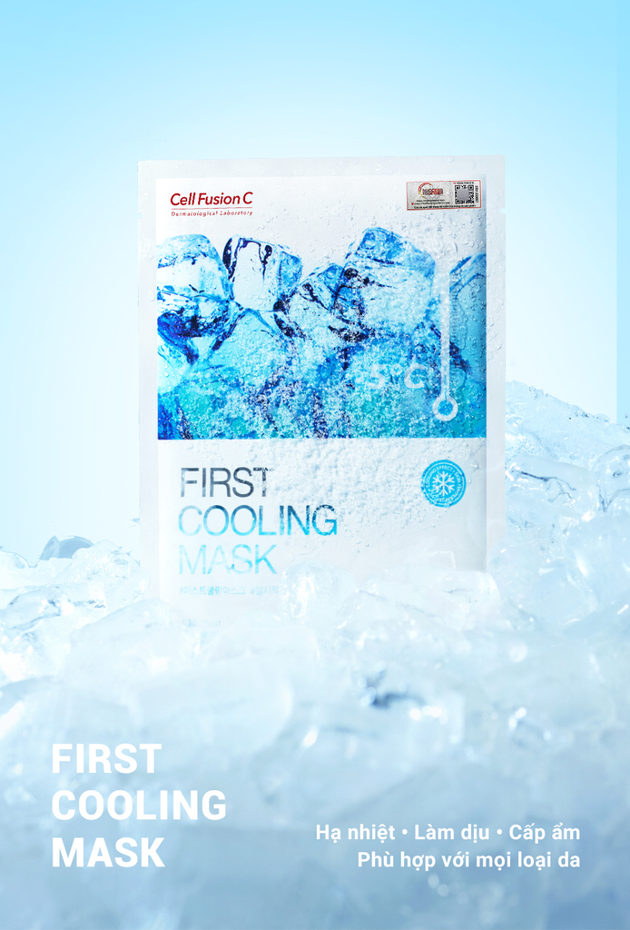 [10 MIẾNG] Mặt Nạ Hạ Nhiệt - 5 Độ & Làm Dịu Da Ửng Đỏ Cháy Nắng Cell Fusion C First Cooling Mask Serene Space Sản Phẩm Chính Hãng
