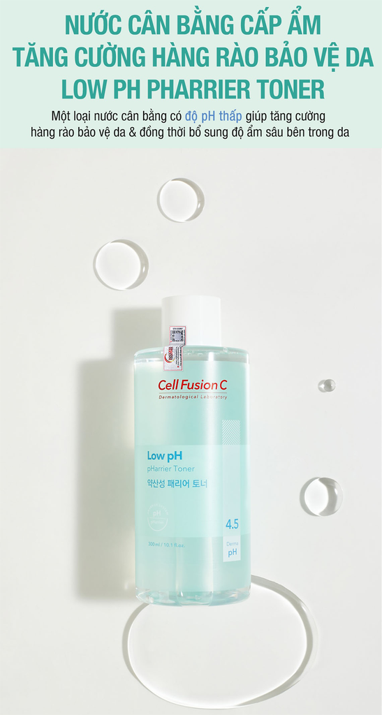 Toner Cân Bằng Cấp Ẩm Tăng Cường Hàng Rào Bảo Vệ Da Cell Fusion C Low pH Pharrier Toner Serene Space Sản Phẩm Chính Hãng