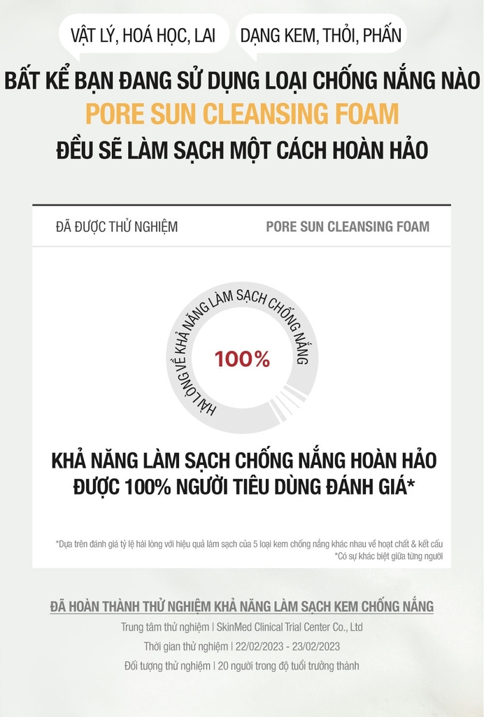 Sữa Rửa Mặt Làm Sạch Chống Nắng & Giảm Mụn Đầu Đen Bã Nhờn Cell Fusion C Pore Sun Cleansing Foam Serene Space Sản Phẩm Chính Hãng