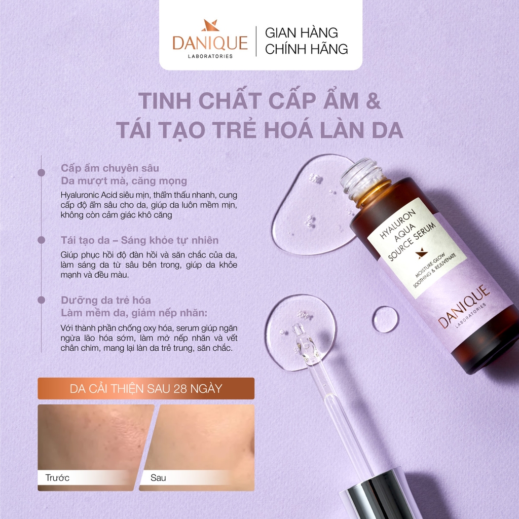 Tinh Chất Cấp Ẩm & Tái Tạo Trẻ Hoá Làn Da Danique Hyaluron Aqua Source Serum Serene Space Sản Phẩm Chính Hãng