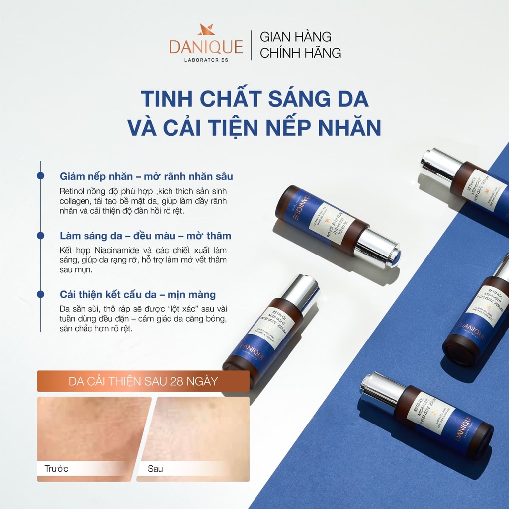 Tinh Chất Sáng Da Và Cải Thiện Nếp Nhăn Danique Retinol Midnight Intensive Serum Serene Space Sản Phẩm Chính Hãng
