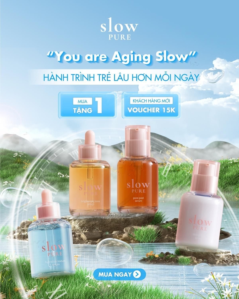 Bộ 4 Serum Chăm Sóc & Làm Chậm Lão Hoá Da Slowpure 4 serums influencer kit