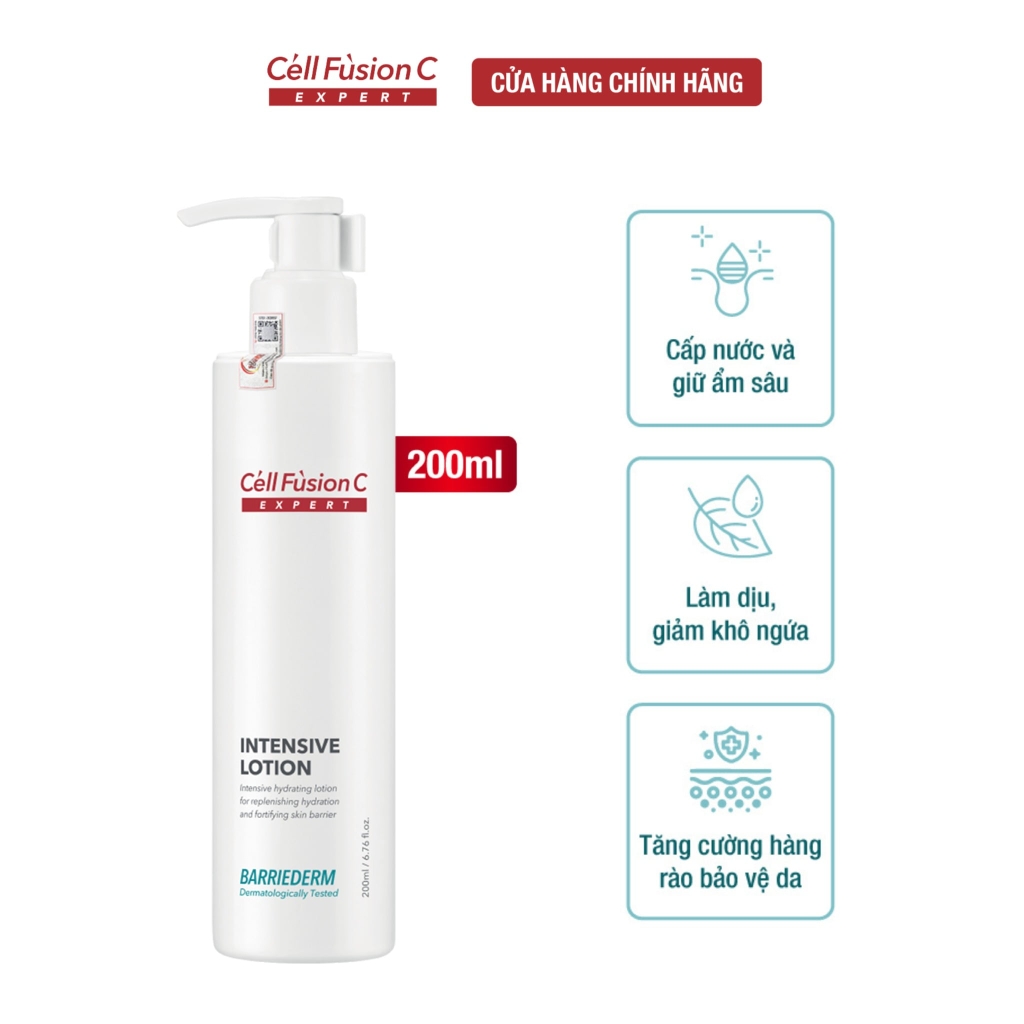 Sữa Dưỡng Ẩm & Phục Hồi Hàng Rào Bảo Vệ Da Cell Fusion C Expert Barriederm Intensive Lotion Serene Space Sản Phẩm Chính Hãng