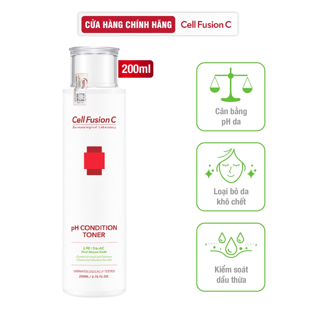 Toner Cân Bằng pH Kiểm Soát & Cải Thiện Da Dầu Mụn Cell Fusion C Tre.AC pH Condition Toner Serene Space Sản Phẩm Chính Hãng