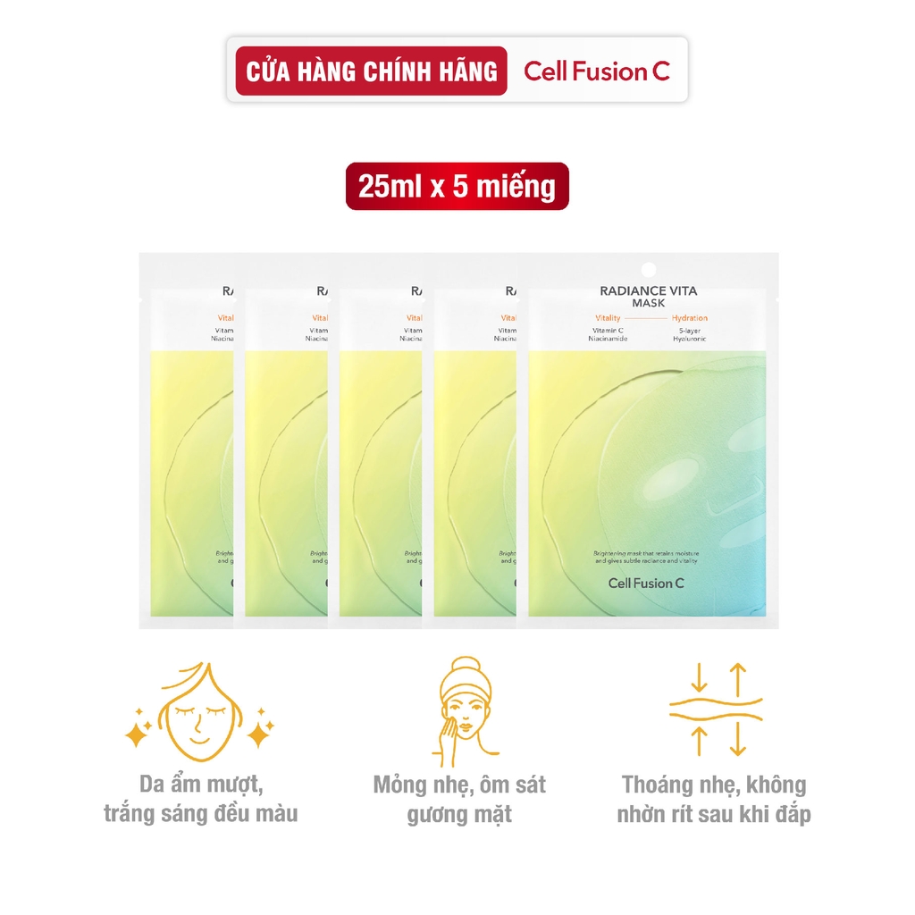 Mặt Nạ Làm Sáng & Dưỡng Ẩm Da Cell Fusion C Radiance Vita Mask Serene Space Sản Phẩm Chính Hãng