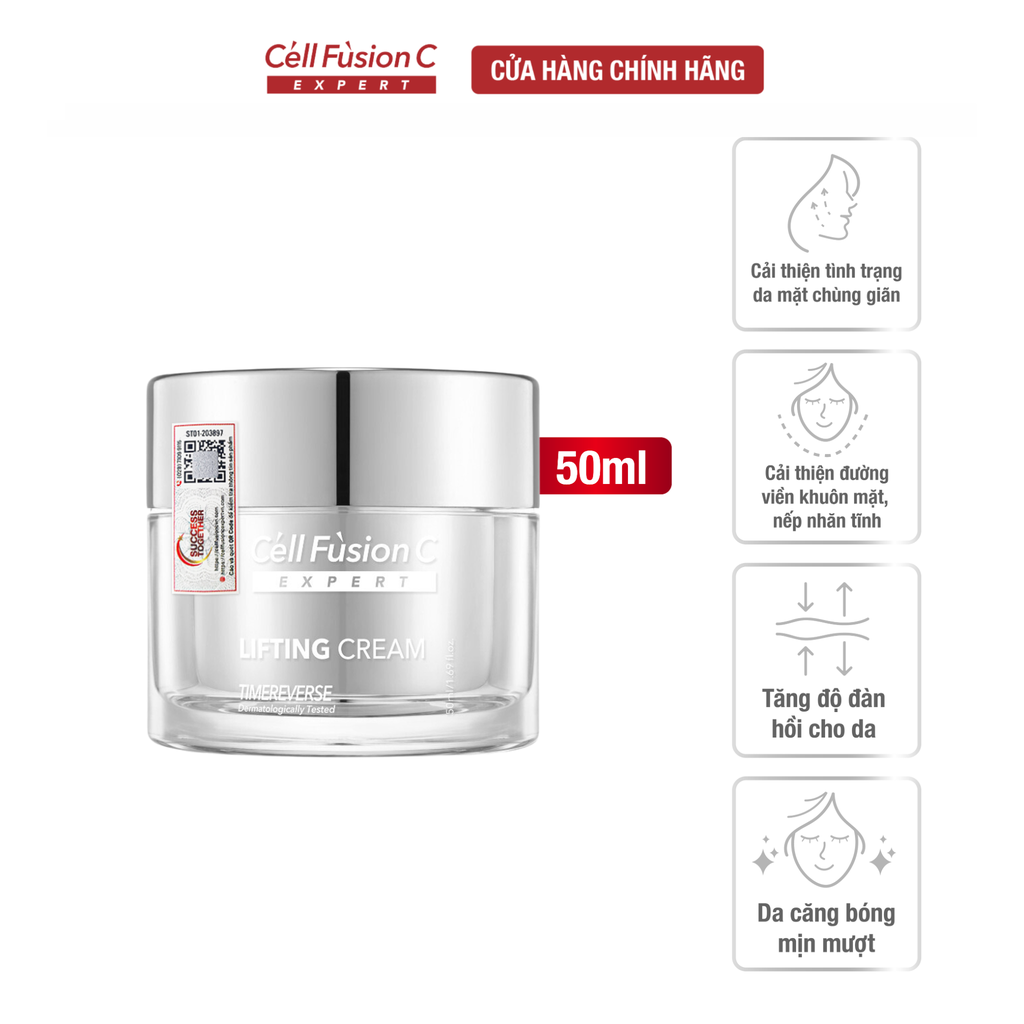 Kem Dưỡng Săn Chắc, Ngăn Ngừa Lão Hóa Cell Fusion C Expert Time Reverse Lifting Cream Serene Space Sản Phẩm Chính Hãng