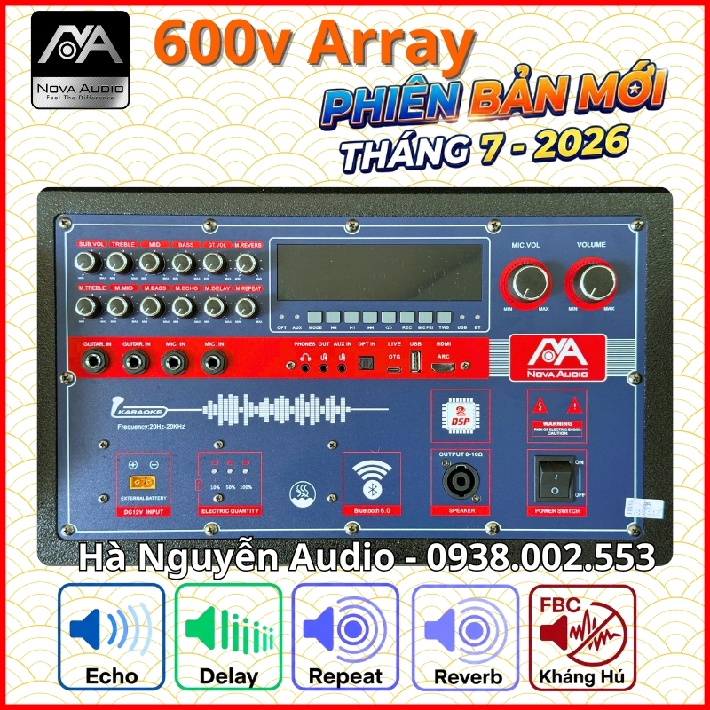 Loa Karaoke 5 Tấc Nova 600V Array Phiên Bản 2026