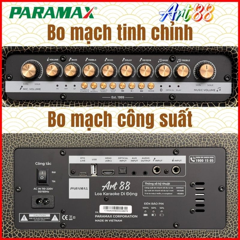 Loa Karaoke Xách Tay Paramax ART 88