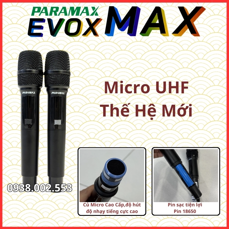 Loa Karaoke Xách Tay Paramax Evox Max