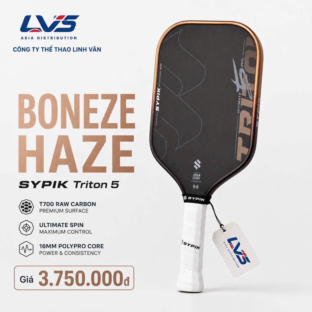 VỢT PICKLEBALL SYPIK TRITON 5 NEW COLORWAY 2026 16MM