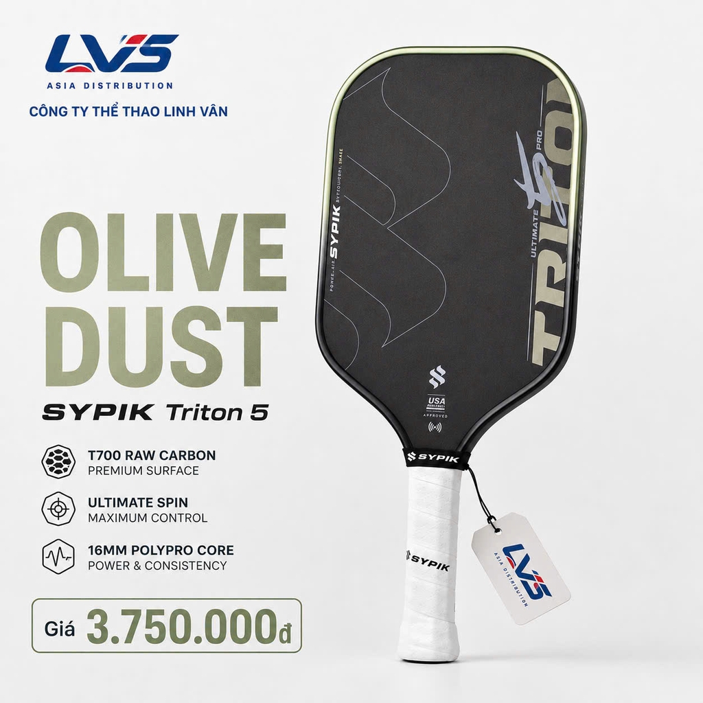 VỢT PICKLEBALL SYPIK TRITON 5 NEW COLORWAY 2026 16MM