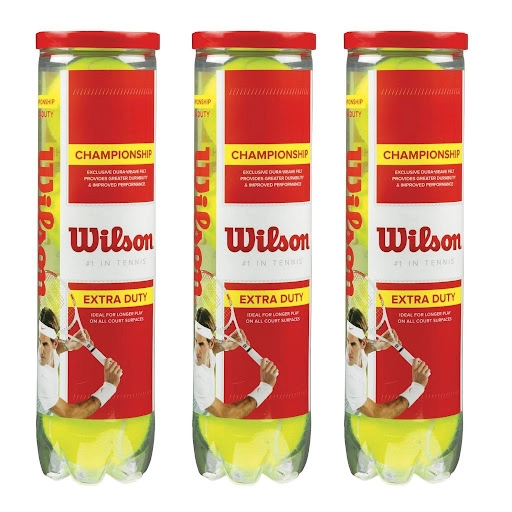 BÓNG TENNIS WILSON CHAMPIONSHIP EXTRA DUTY 4 QUẢ ỐNG ĐỎ