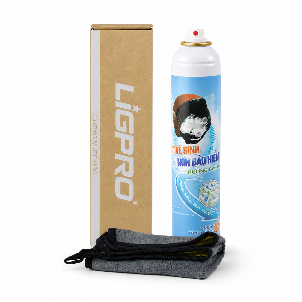 XỊT VỆ SINH NÓN BẢO HIỂM LIGPRO HƯƠNG BẠC HÀ
