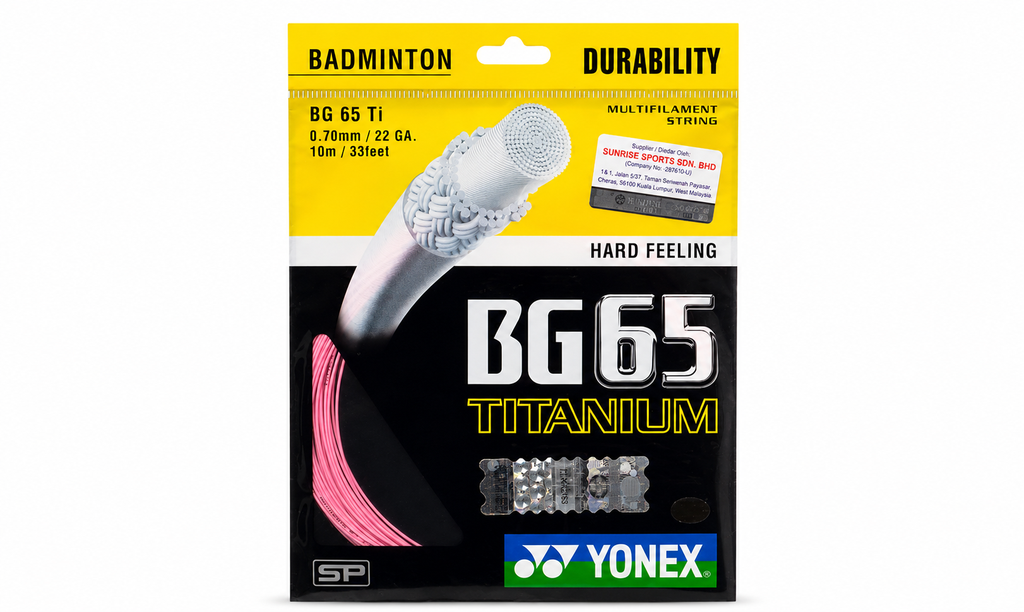 CƯỚC CẦU LÔNG YONEX BG65 TITANIUM SỢI 10 M