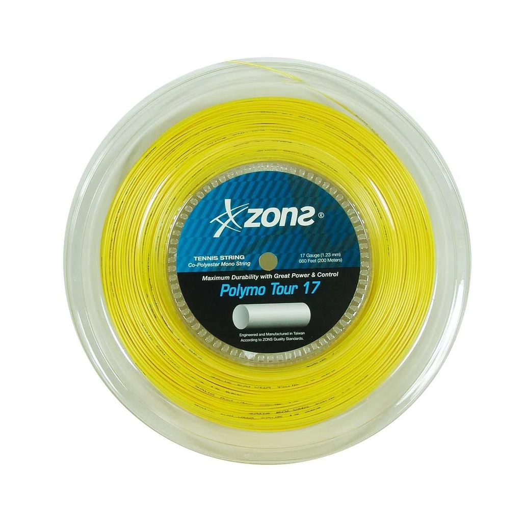 CƯỚC TENNIS ZONS POLYMO TOUR 17 1.23MM - SỢI 12M