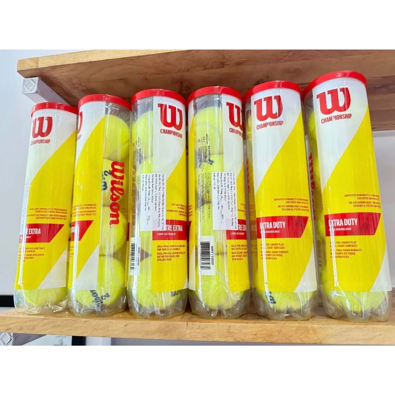 BÓNG TENNIS WILSON CHAMPIONSHIP EXTRA DUTY 4 QUẢ ỐNG ĐỎ
