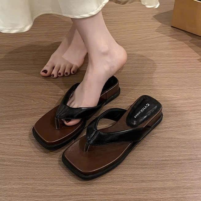 BM251 Dép bệt nữ Bonita Shoes quai phồng mũi vuông gót thấp thoải mái 3 cm - NS12