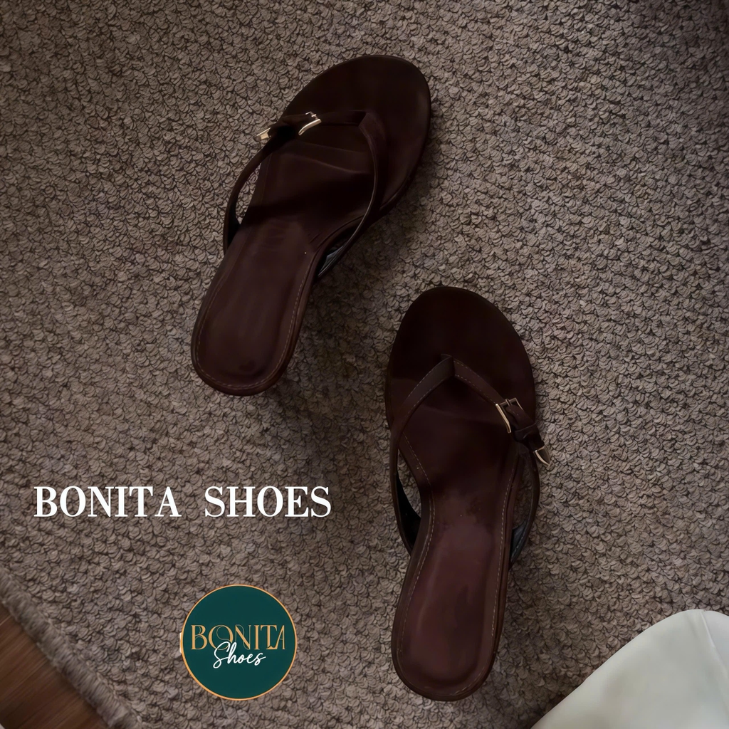 G501 Cao gót nữ Bonita Shoes quai Kẹp KHÓA gài cao 7cm - NS1