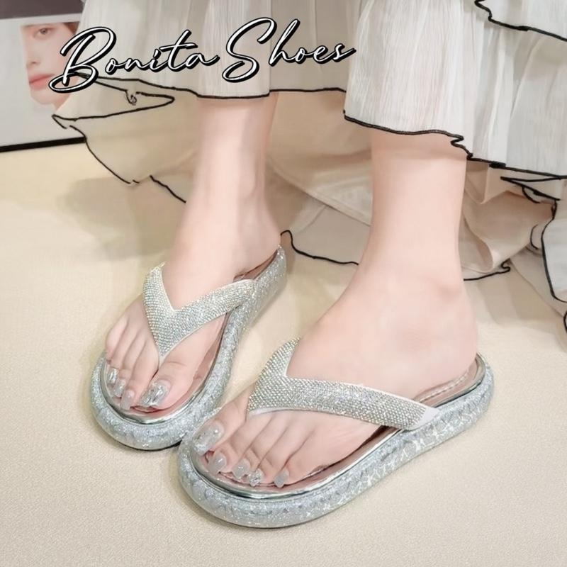 N58 Dép xuồng nữ kẹp quai bản đá 3 cm _ BM328