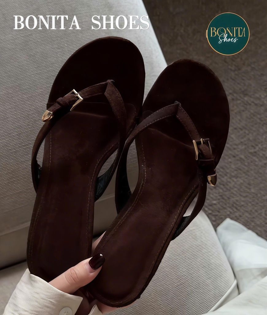 G501 Cao gót nữ Bonita Shoes quai Kẹp KHÓA gài cao 7cm - NS1