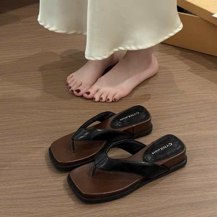 BM251 Dép bệt nữ Bonita Shoes quai phồng mũi vuông gót thấp thoải mái 3 cm - NS12