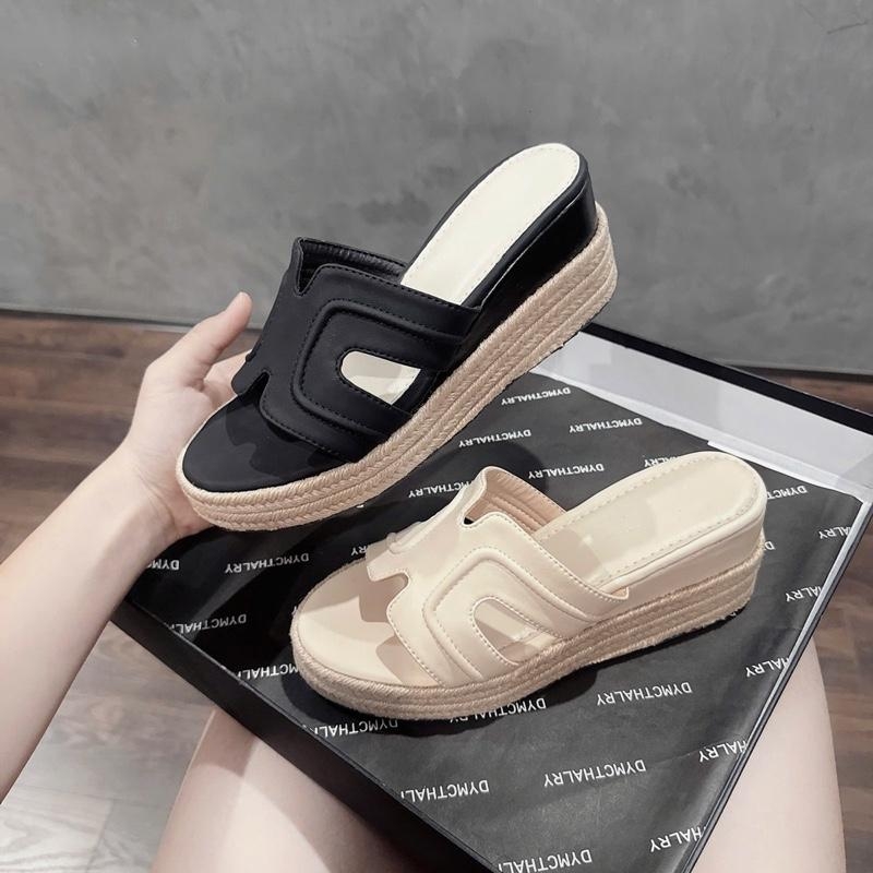 BMC19 Dép xuồng nữ đế cối Bonita Shoes quai H mềm đế cao 7 cm và 9 cm P - NS2