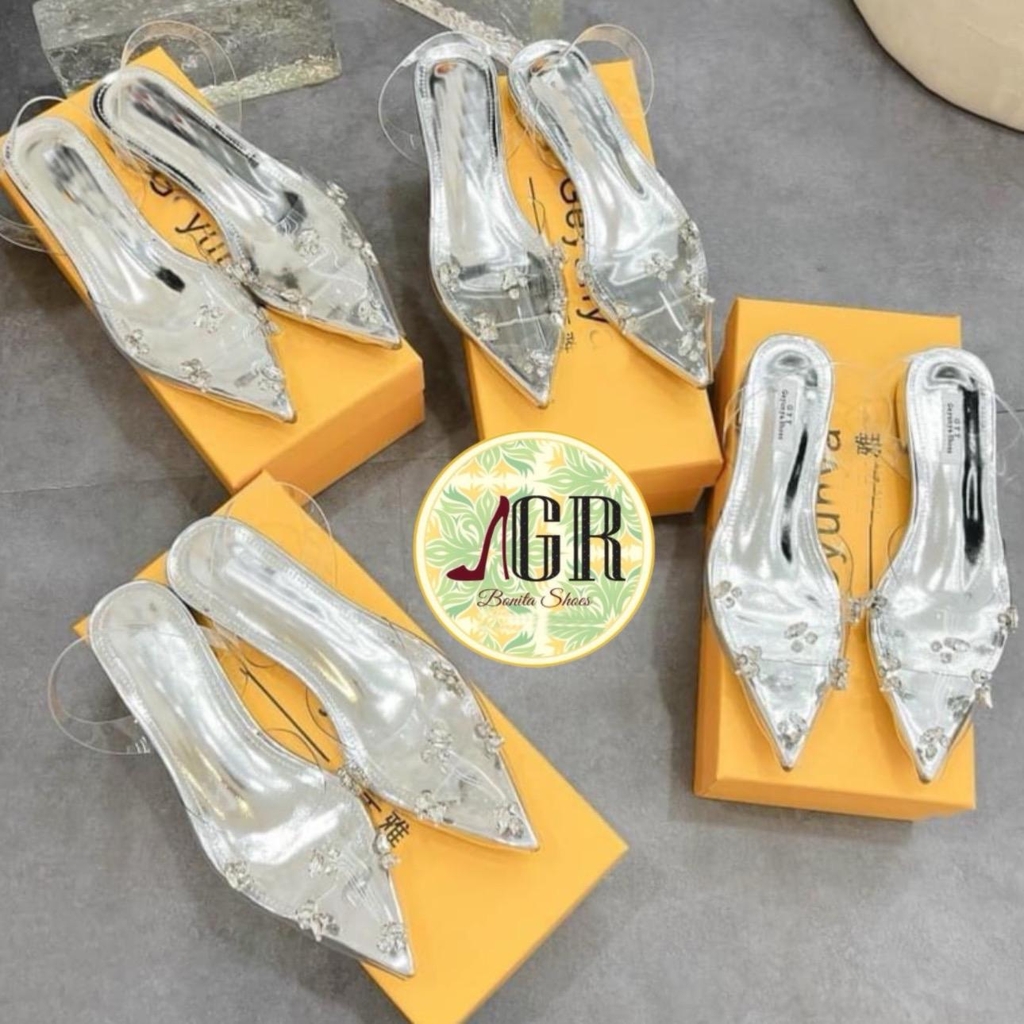 G100 Giày sandal búp bê nữ Bonita Shoes đính hột đá mica 3 cm - NS1