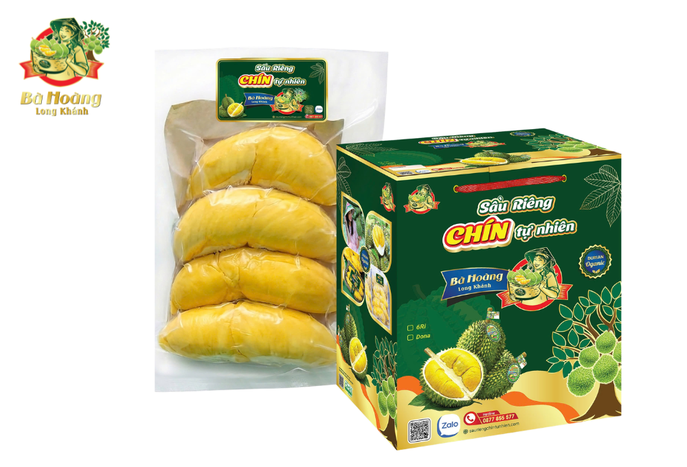 Cơm Sầu Riêng Chín Tự Nhiên l Bà Hoàng Long Khánh (Combo thùng 3kg)