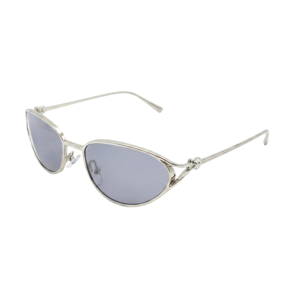Kính Râm CONLEY Kim Loại Bạc Mắt Xếch Tráng Gương - Kính Mát Unisex Hot Trend CO-0374