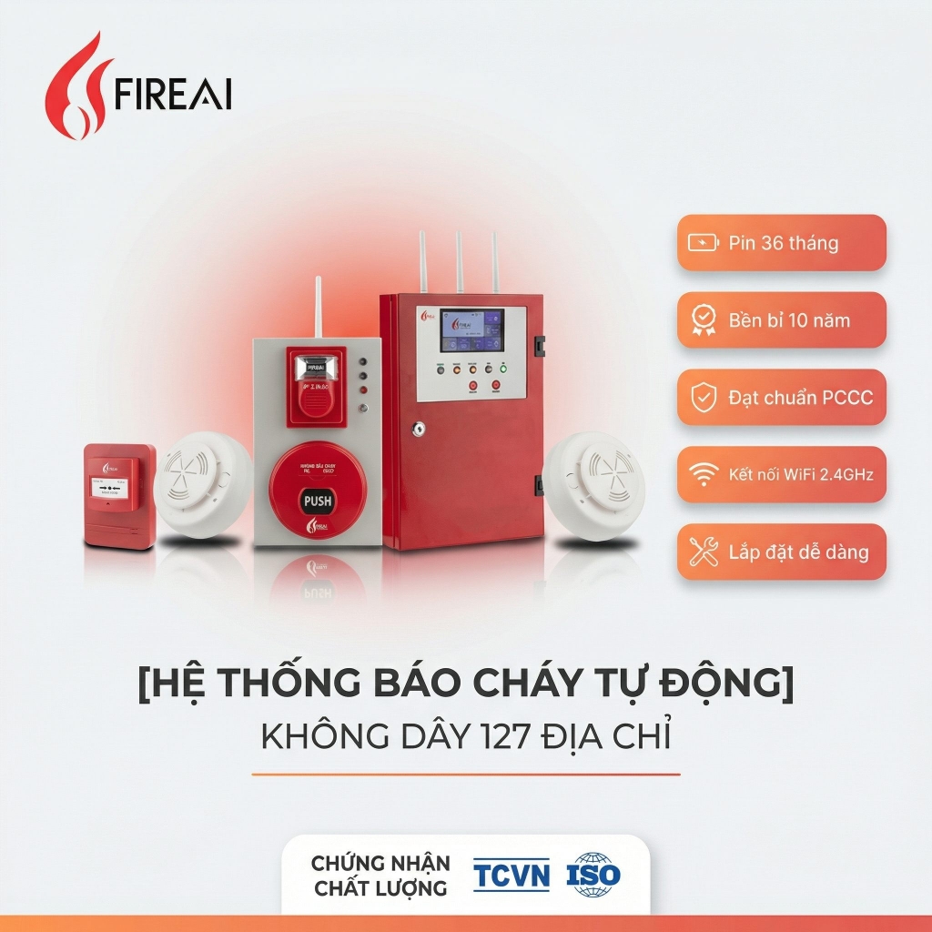 Hệ Thống Báo Cháy Tự Động Không Dây 127 Địa Chỉ