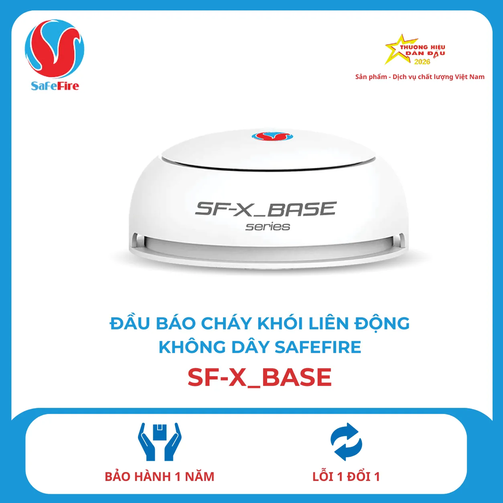 Đầu báo cháy khói không dây SafeFire SFX Base