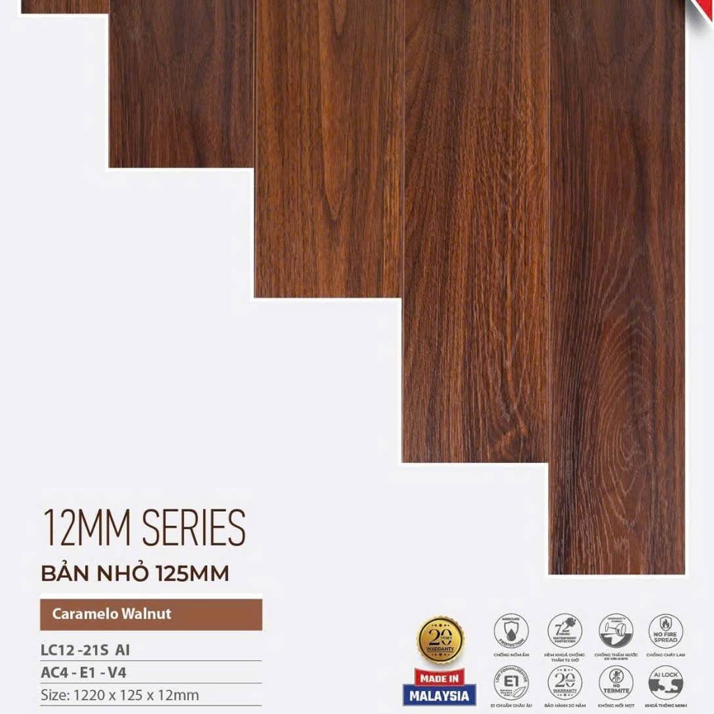 Sàn gỗ Lumicore Nhập khẩu Malaysia - Mã màu LC12-21S AI