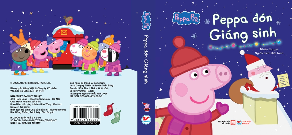 Bộ Hộp Peppa Pig Thư viện Giáng sinh ấm áp