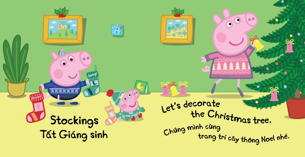 Bộ Hộp Peppa Pig – Thư viện nhỏ về Giáng sinh
