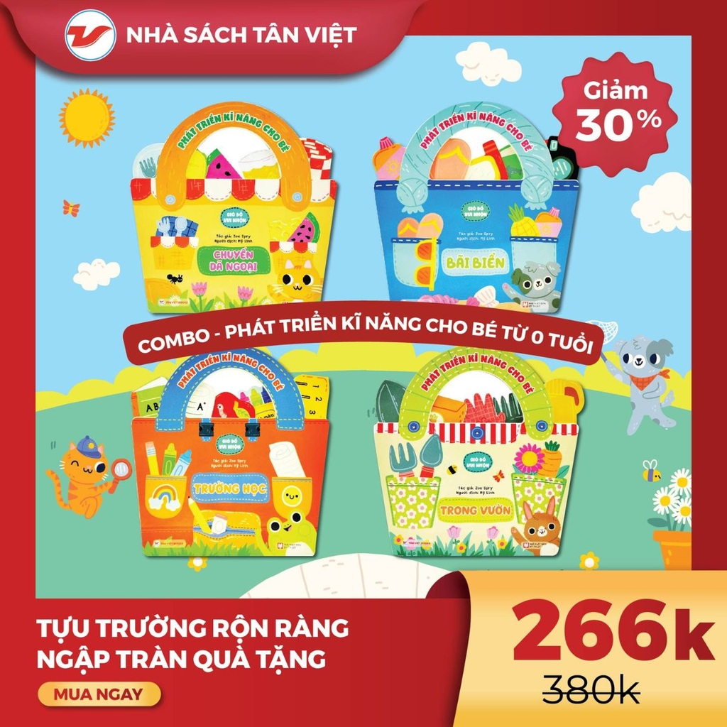 CB31 - Combo 4 cuốn Phát triển kĩ năng cho bé - Giỏ đồ vui nhộn