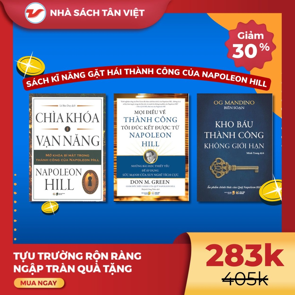 CB40 - Combo 3 cuốn Sách Kĩ năng gặt hái thành công của Napoleon Hill