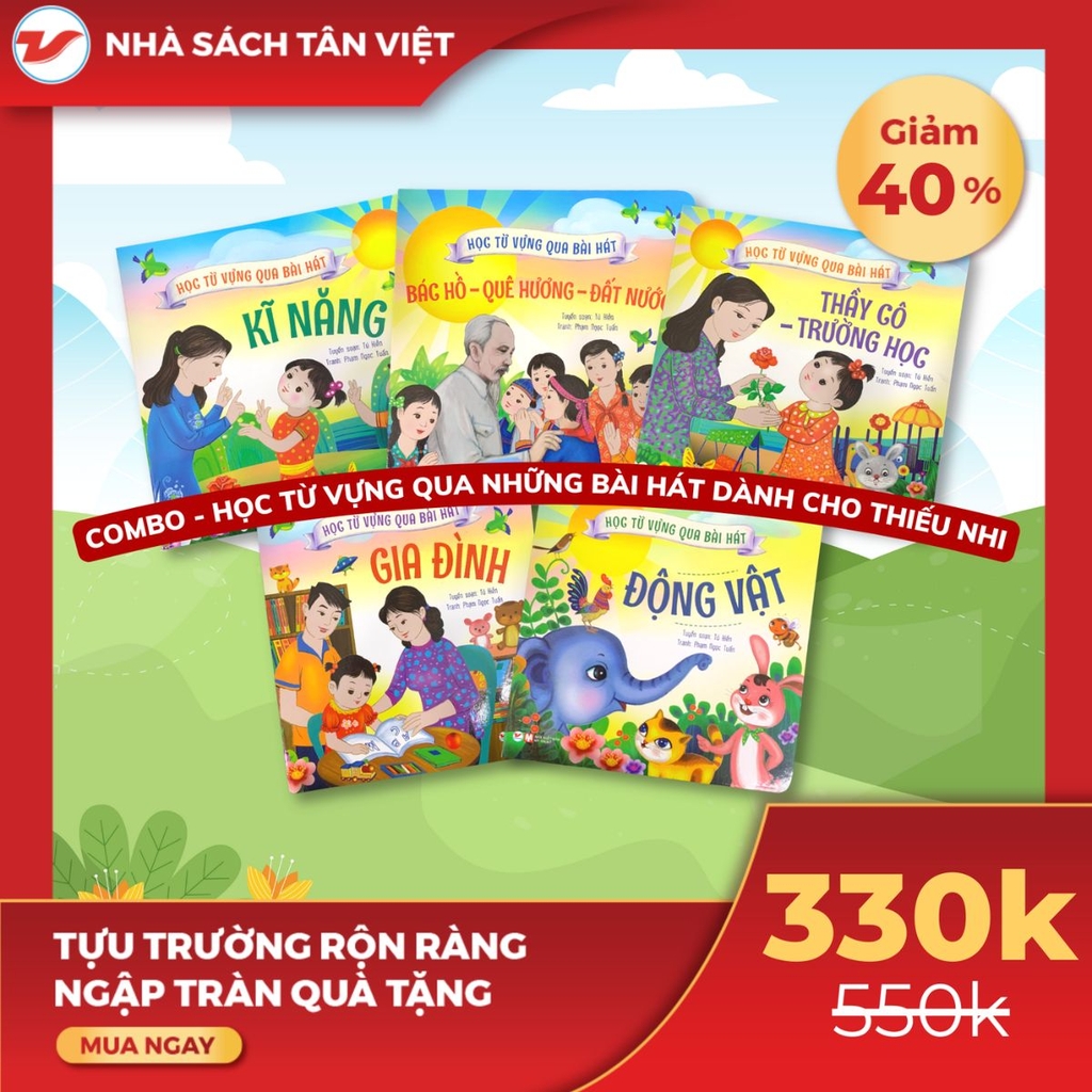 CB46 - Combo 5 cuốn Học từ vựng qua bài hát